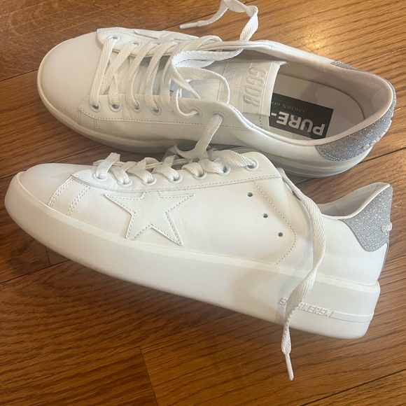 Golden Goose Purestar White Sneakers - Picture 3 of 5